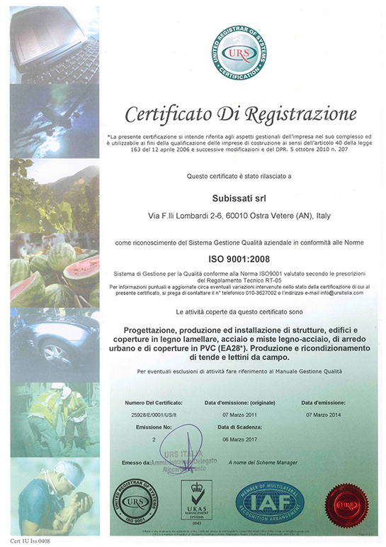 Certificazione qualità ISO 9001
