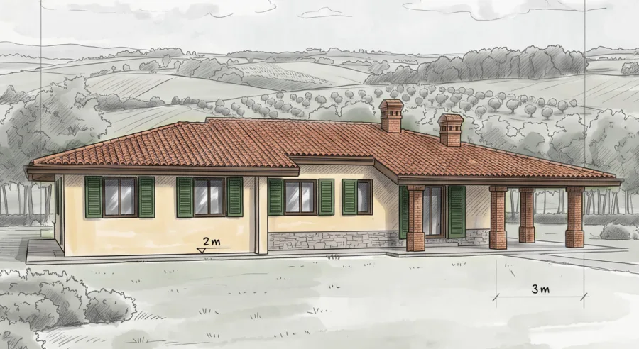 Before the construction site, the design: new wooden house in Coriano (RN)