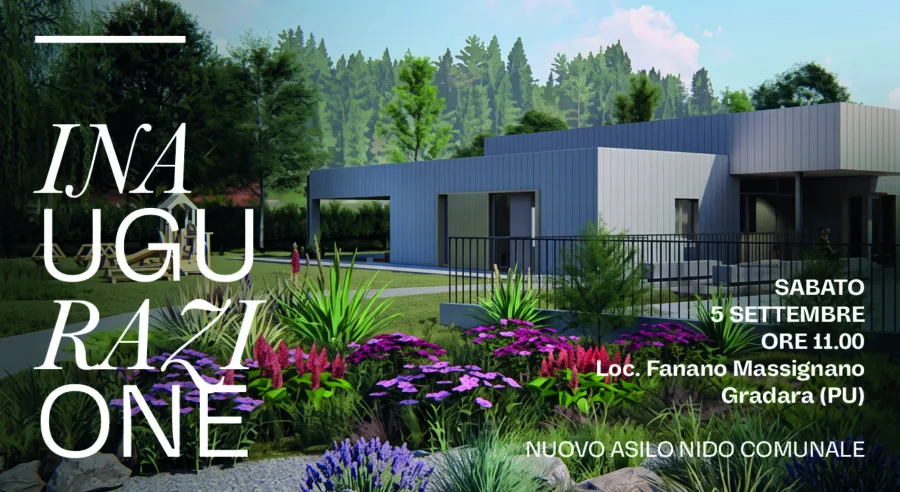 Inaugurazione del nuovo asilo nido in legno a Fanano Massignano-Gradara (PU)